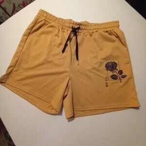 SCHEIN  drawstring Shorts w/Black Rose-- XL